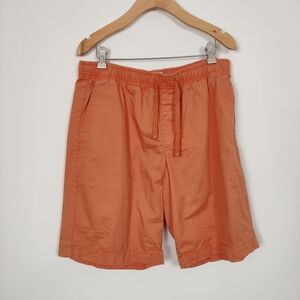 Gap Men's 9" Easy Shorts in Orange Size Medium 100% Cotton Pull on Casual